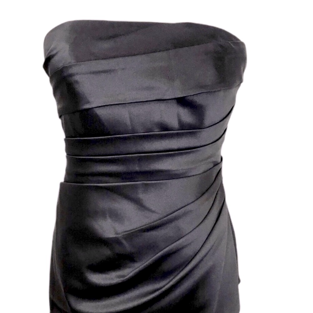 David's Bridal Strapless Black Dress Size 8